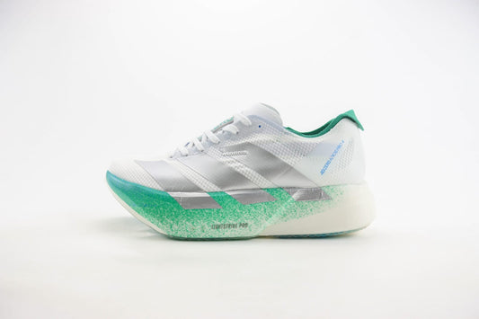 adidas Adizero Adios Pro 4 - Crystal White Matte Silver Glory Green